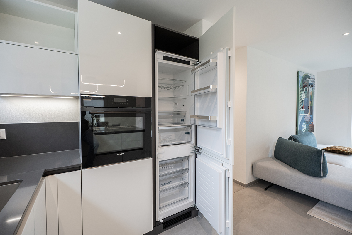 Cucina super accessoriata e ad alta efficienza della Residenza ai Pozz a Moleno.